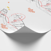 肩をすくめるしぐさの島の包装紙 ラッピングペーパー (角)