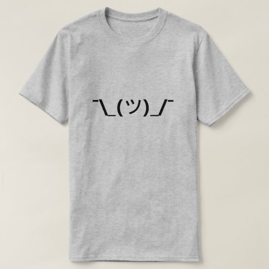 肩をすくめるしぐさ Tシャツ (デザイン正面)