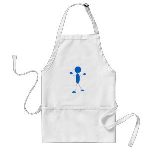 肩をすくめる青い棒の姿 スタンダードエプロン