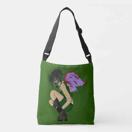 肩バッググランジ蒸気パンクガスマスクエンジェル クロスボディバッグ (正面)