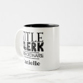 肩書パーソナライズされた記 ツートーンマグカップ (正面左)