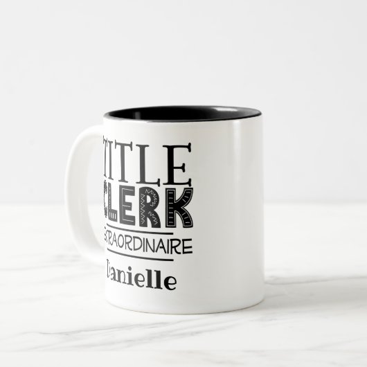 肩書パーソナライズされた記 ツートーンマグカップ (正面左)