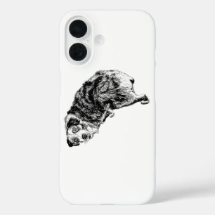 肩越しのオーストラリアン・シェパードのスマホケース iPhone 16ケース