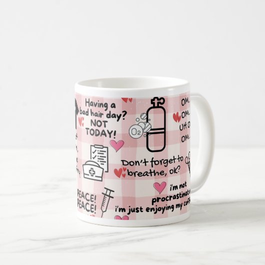 肯定おもしろい外科前向きナースマグギフト コーヒーマグカップ (正面右)