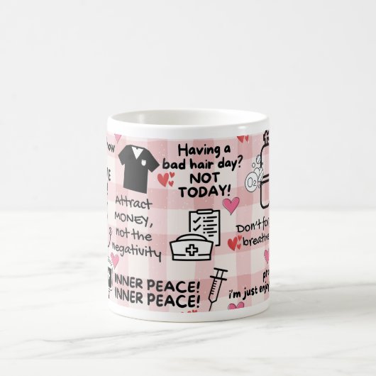 肯定おもしろい外科前向きナースマグギフト コーヒーマグカップ (中央)