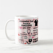 肯定おもしろい外科前向きナースマグギフト コーヒーマグカップ (左)