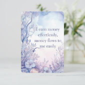 肯定かわいらしカード、紫のポジティブ引用文 (スタンド正面)