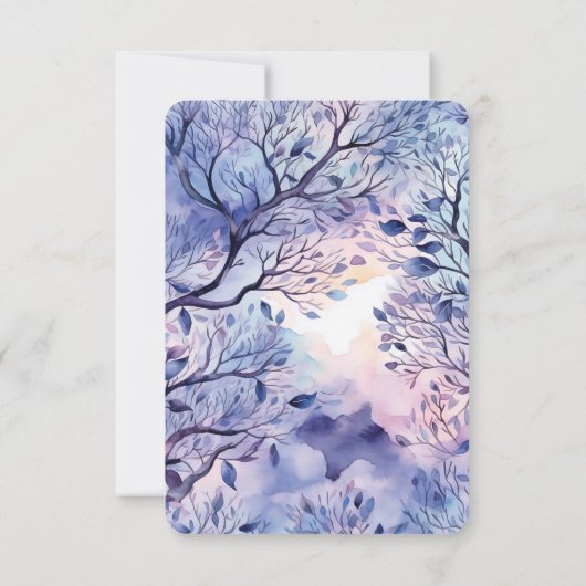 肯定かわいらしカード、紫のポジティブ引用文 (裏面)