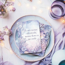 肯定かわいらしカード、紫のポジティブ引用文