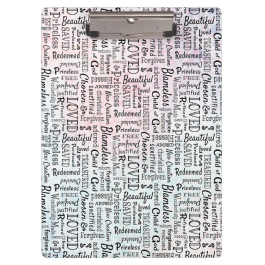 肯定の言葉ワードアート クリップボード (正面)