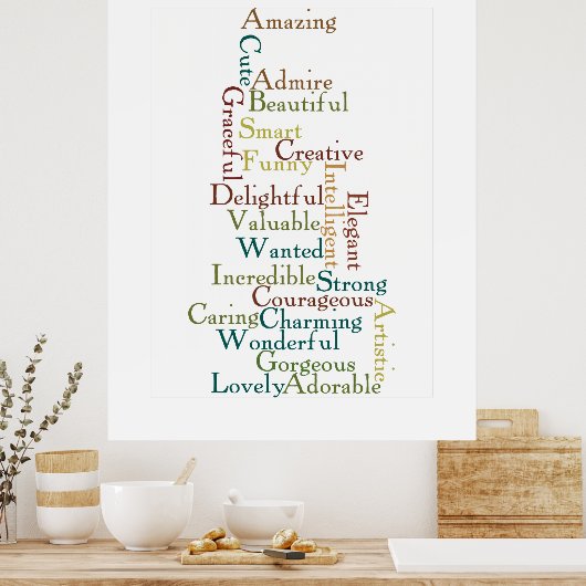 肯定の言葉 ポスター (キッチン)