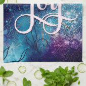 肯定アクアパープルブルー後を追ユーザ・ジョイ キッチンタオル (折り畳み)