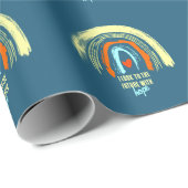 肯定エレガント引用文ボホクラシックレインボー ラッピングペーパー (ロールコーナー)