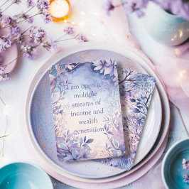 肯定カード、紫のポジティブ引用文プリント