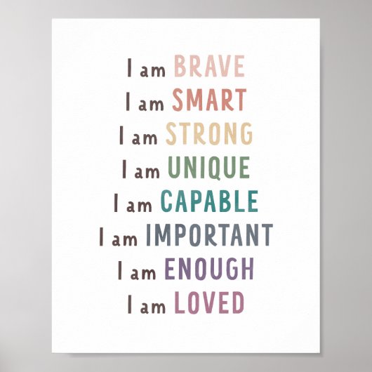 肯定コー子供へナーの装飾 ポスター (正面)