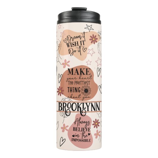 肯定セルフラブ抽象芸術パステルカラーズボホ タンブラー (正面)