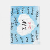 肯定パーソナライズされた毛布 フリースブランケット (正面)