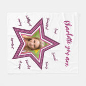 肯定ピンクモダンの写真の毛布 フリースブランケット (正面(横))