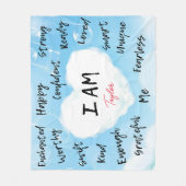 肯定ブランケパーソナライズされたット フリースブランケット (正面)