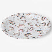 肯定ボホレインボーテーマパーティー紙プレート ペーパープレート (アングル)