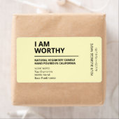 肯定ミニマリスト黄色キャンドルラベル ラベル (インサイチュ)