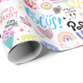 肯定ラッ前向きピング紙 ラッピングペーパー (ロールコーナー)