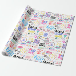 肯定ラッ前向きピング紙 ラッピングペーパー