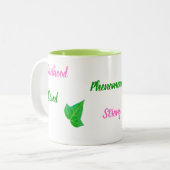 肯定二音グリーンアイビーマグ ツートーンマグカップ (正面左)