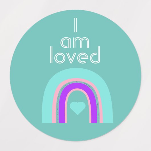 肯定前向きシール ラベル (デザイン1)