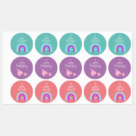 肯定前向きシール ラベル