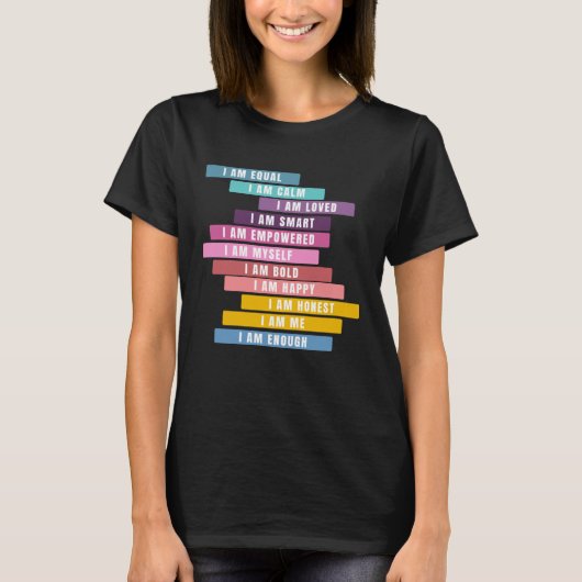 肯定前向き動機インスピレーションマインド Tシャツ (正面)