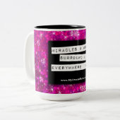 肯定前向き奇跡魔法感動的 ツートーンマグカップ (正面左)