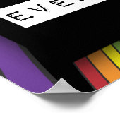 肯定前向き奇跡魔法LGBTレインボー ポスター (角)