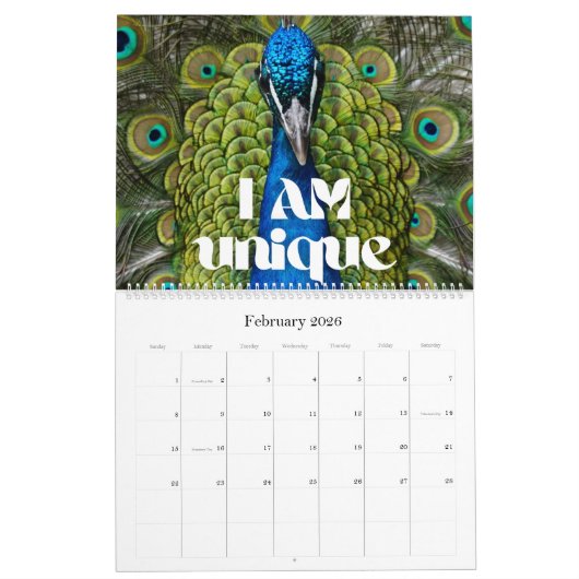 肯定前向き引用文自然画像 カレンダー (2月 2026)