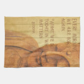 肯定前向き心マインドフルネス仏教引用文 キッチンタオル (横)