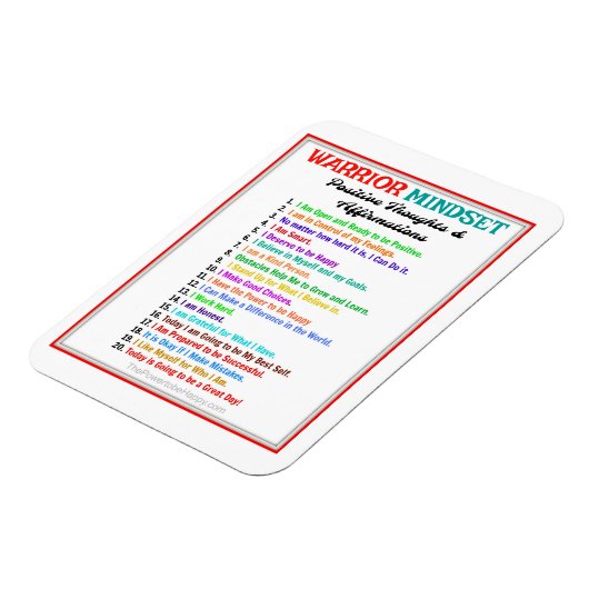 肯定前向き戦士マインドセット磁石 マグネット (左側)