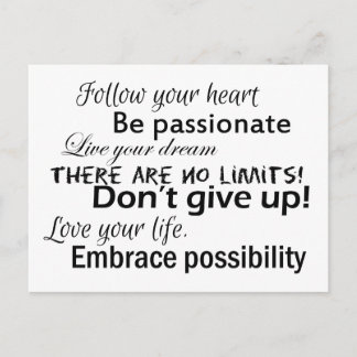 肯定前向き書 ポストカード