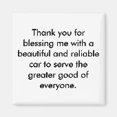 肯定前向き磁石 – 感謝の声明 マグネット (正面)