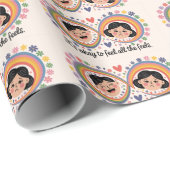 肯定前向き絵文字の心の健康 ラッピングペーパー (ロールコーナー)