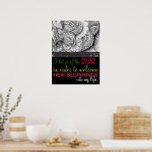 肯定前向き許の癒しエネルギー ポスター (キッチン)