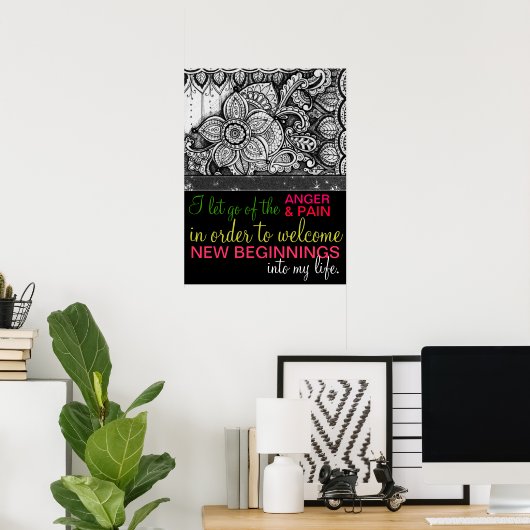 肯定前向き許の癒しエネルギー ポスター (ホームオフィス)