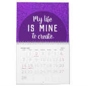 肯定前向き誕生石グリッターの存在量 カレンダー (2月 2027)