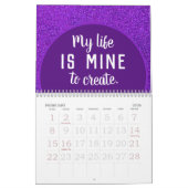 肯定前向き誕生石グリッターの存在量 カレンダー (2月 2026)