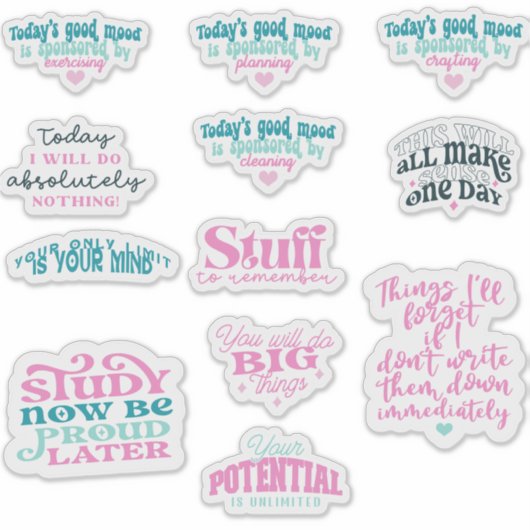 肯定前向き鏡トレンディーパック シール (正面)