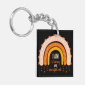 肯定引用文レインボーボホカラーブラック キーホルダー (正面左)