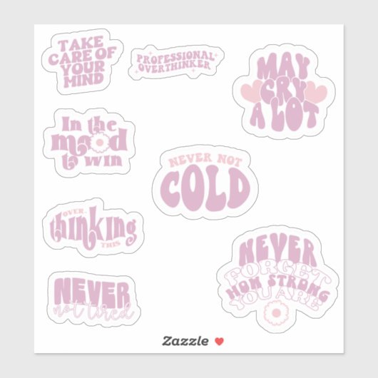 肯定感動的やる気を起こさせる引用文 シール (シート)