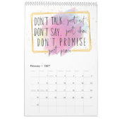 肯定昇華 カレンダー (2月 2027)