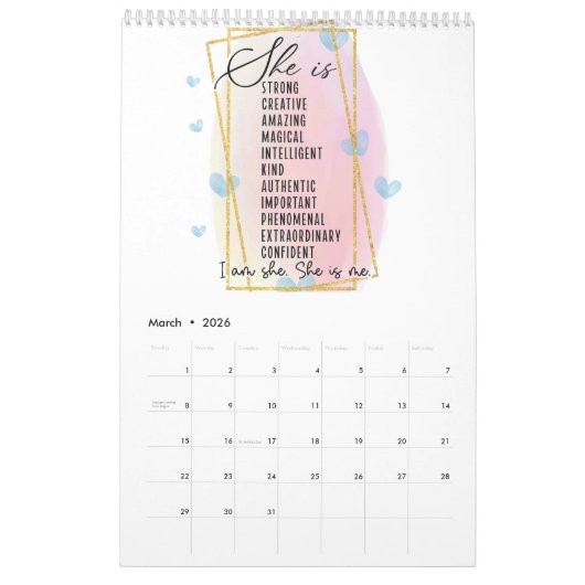 肯定昇華 カレンダー (3月 2026)