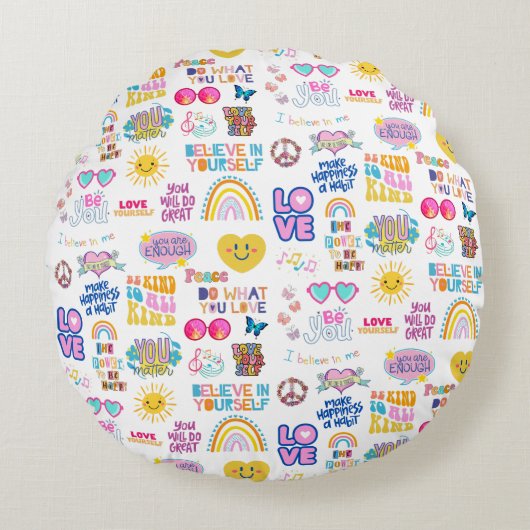肯定枕 ラウンドクッション (正面)