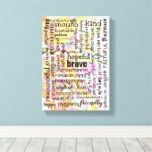 肯定校章の言葉 キャンバスプリント (インサイチュ (ウッドフロア))
